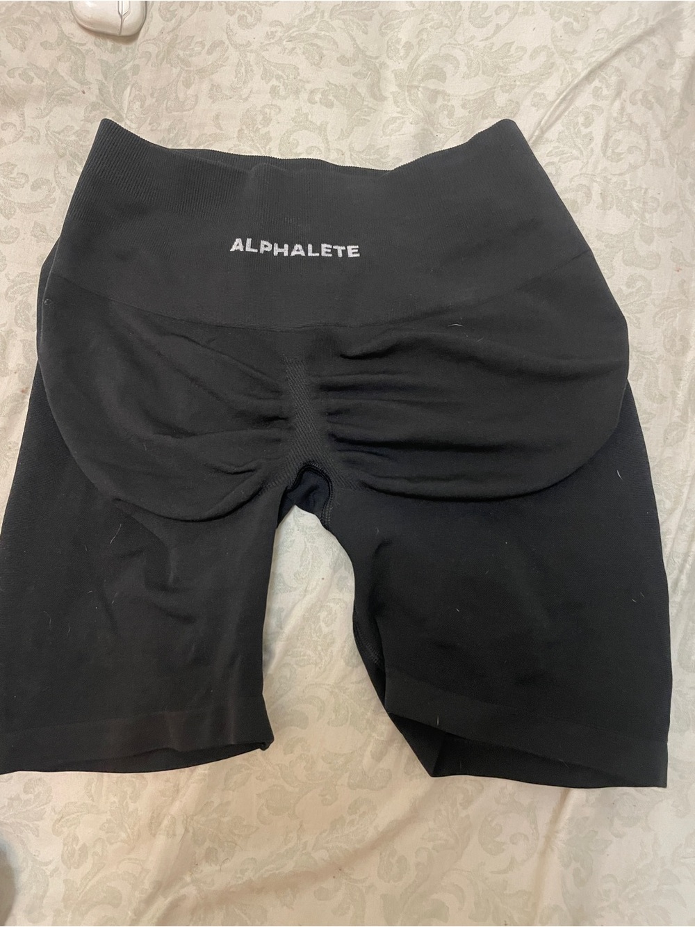 Alphalete Black Women’s High-Waist Scrunch Bike Shorts